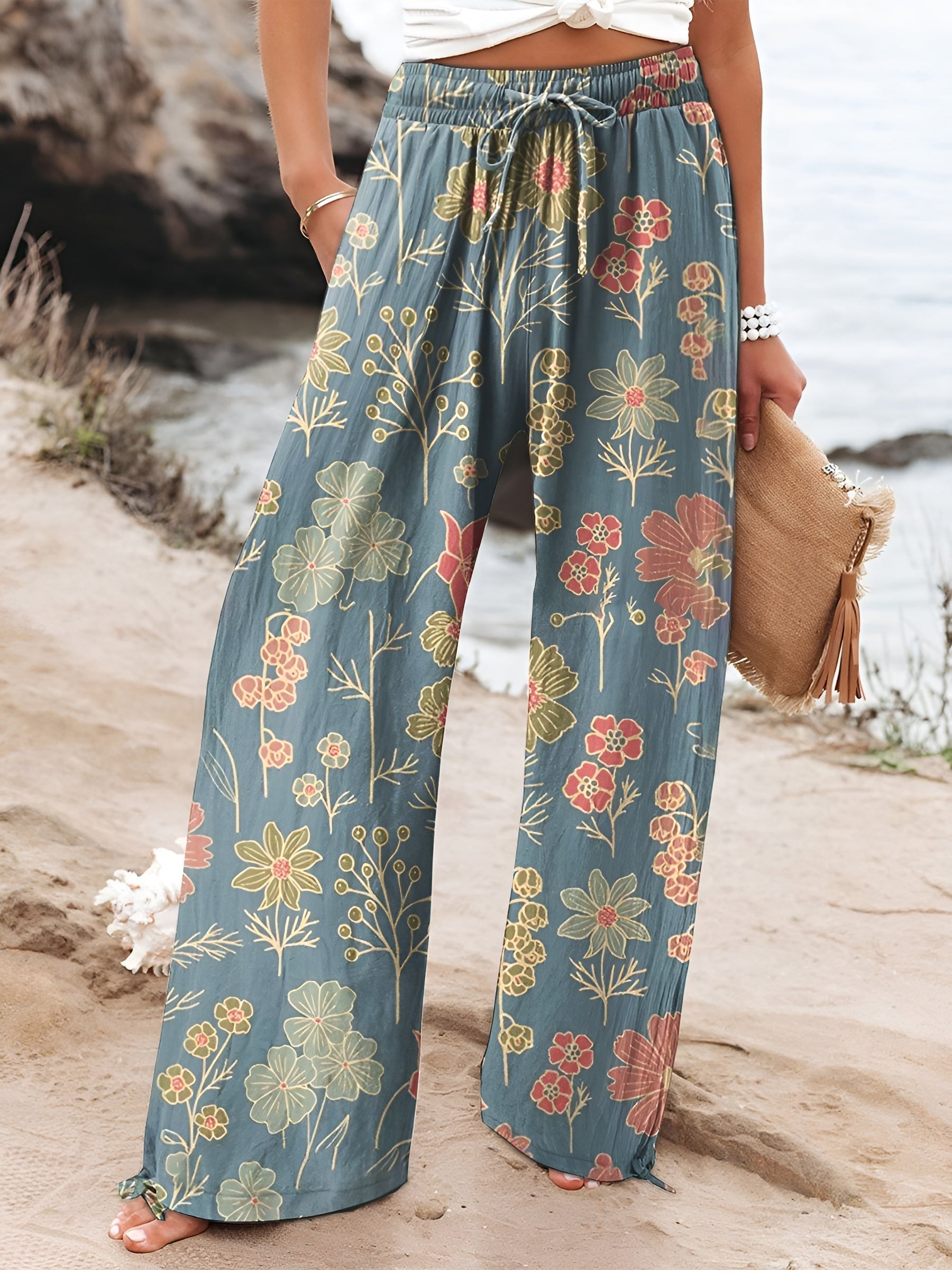 Eva-Maria | Pantaloni casual in lino — 1