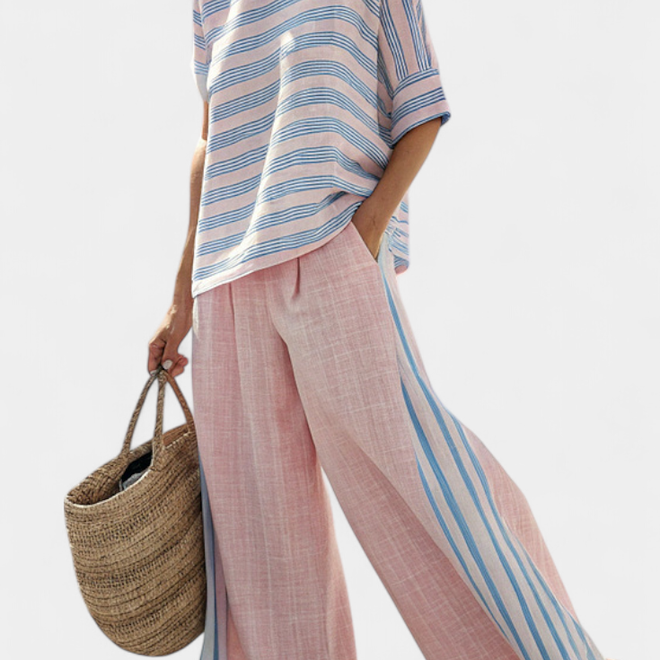 Jessica | Set in morbido lino color pastello — 1