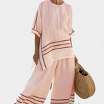 Brigitte | Set minimalista in lino a righe — 6