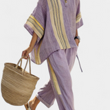 Annika | Set casual color lavanda — 1