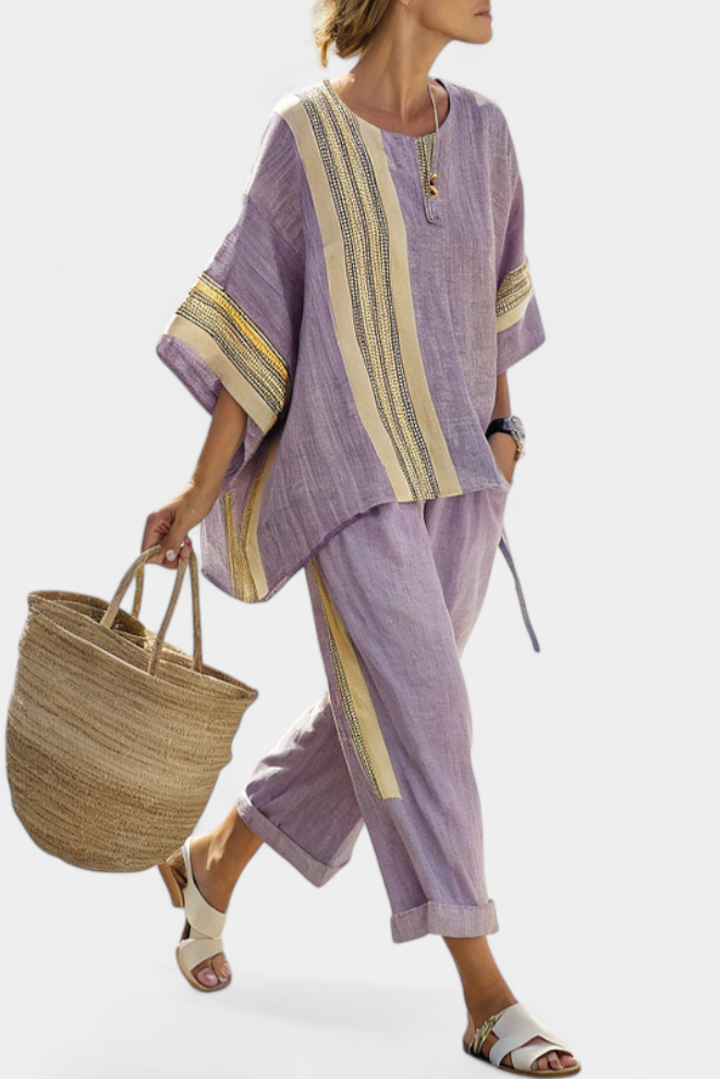Annika | Set casual color lavanda — 1