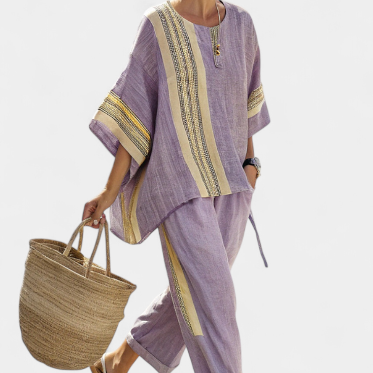 Annika | Set casual color lavanda — 4