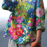 Elisabeth | Blusa casual da donna in stile vintage con fantasia floreale — 2