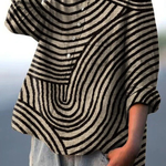 Lore | Blusa casual con stampa a linee circolari — 2