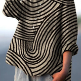 Lore | Blusa casual con stampa a linee circolari — 2