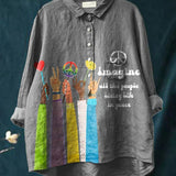 Simone | T-shirt da donna con stampa boho peace — 1