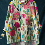 Hertha | T-shirt floreale casual da donna in stile vintage — 1