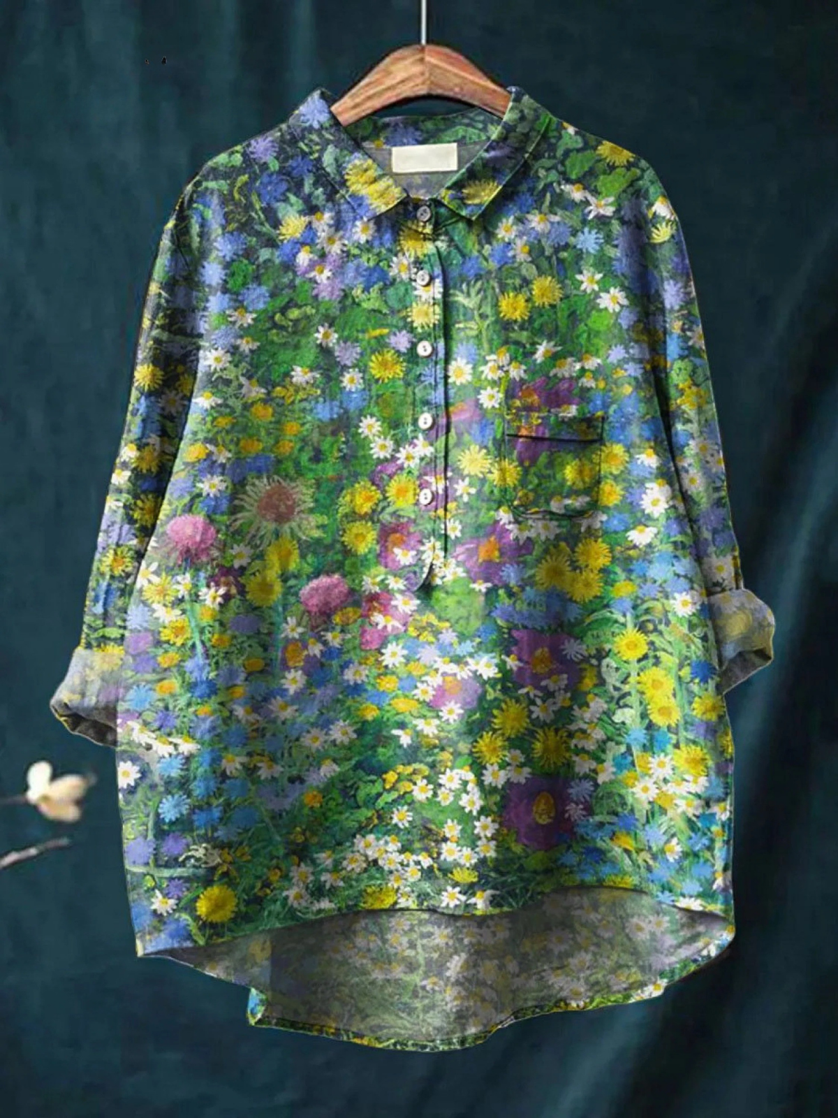 Sandra | Camicetta casual da donna in stile vintage floreale — 1