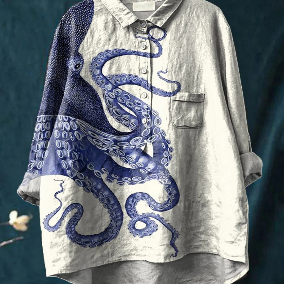 Margaretha | T-shirt casual con tentacoli di polpo — 1