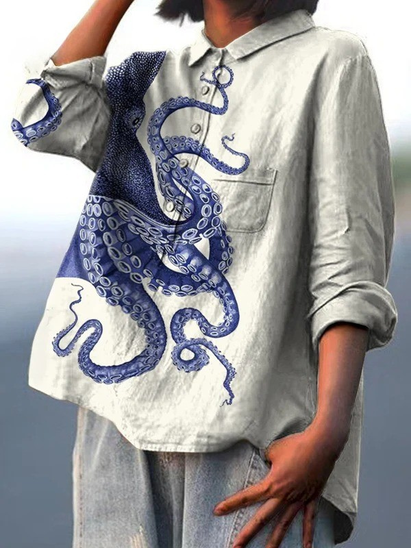 Margaretha | T-shirt casual con tentacoli di polpo — 2