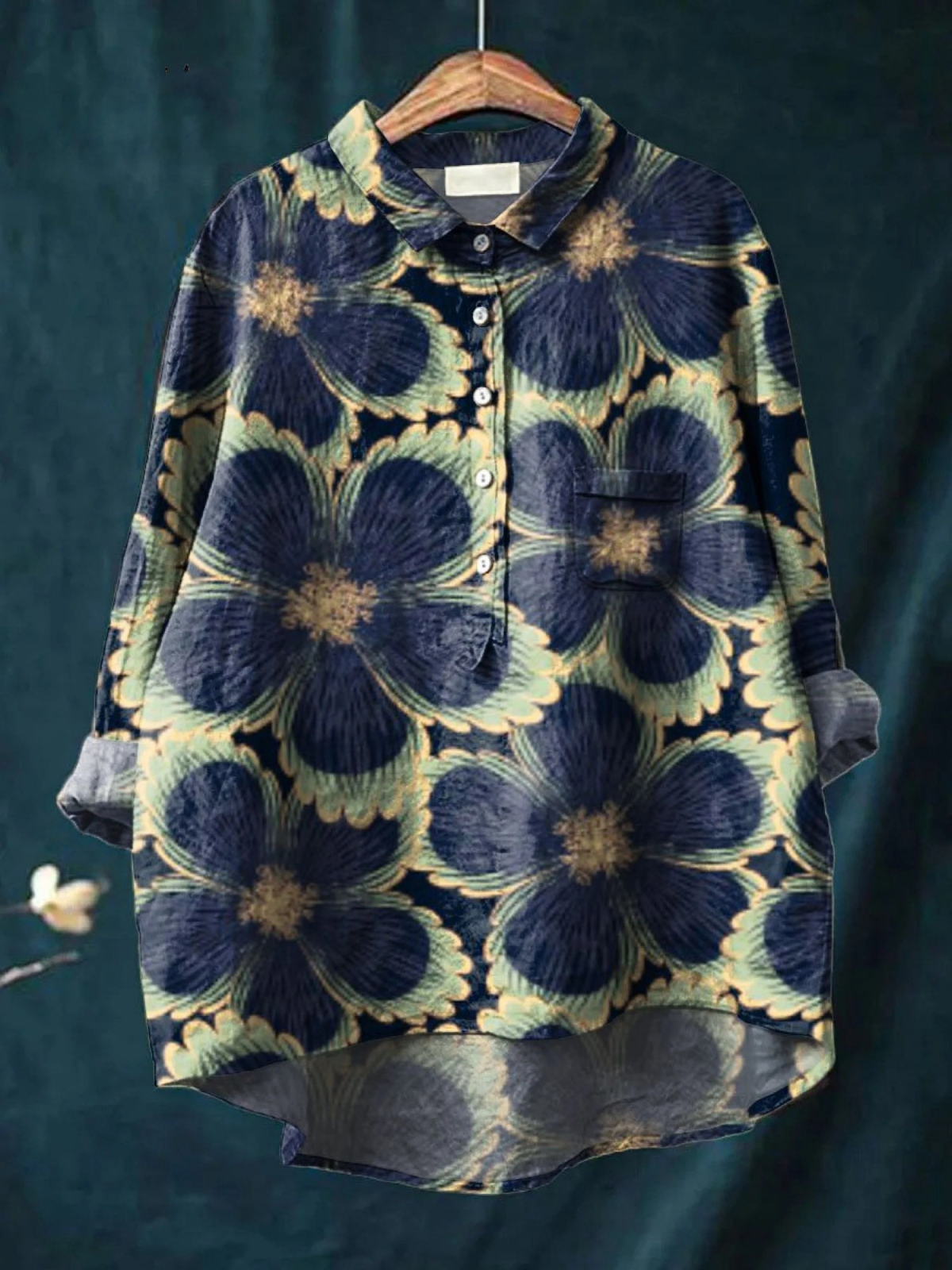 Cäcilia | Camicetta casual da donna in stile vintage floreale — 1