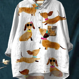 Hanna | T-shirt casual con disegni di cani — 1