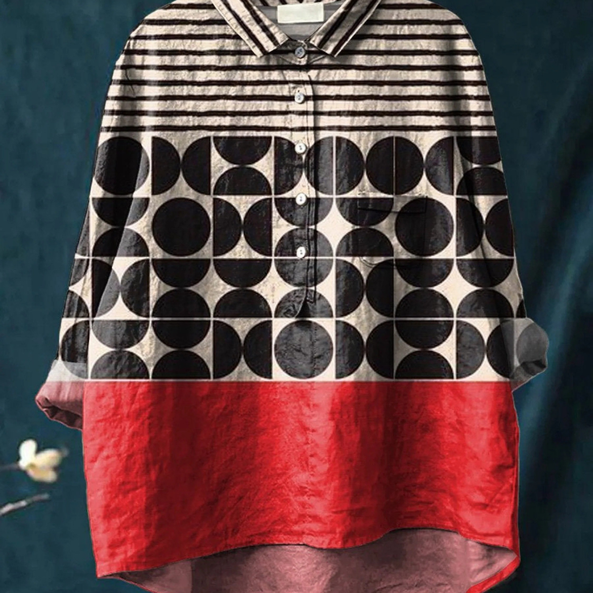 Klara | Blusa casual da donna con motivo geometrico — 1