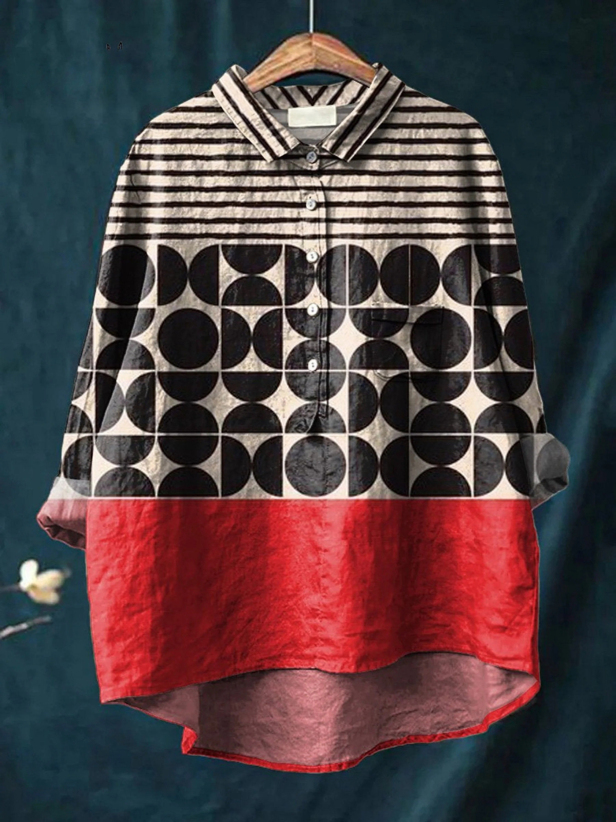 Klara | Blusa casual da donna con motivo geometrico — 1