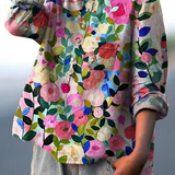 Christina | Camicetta casual da donna con un colorato motivo floreale primaverile — 2