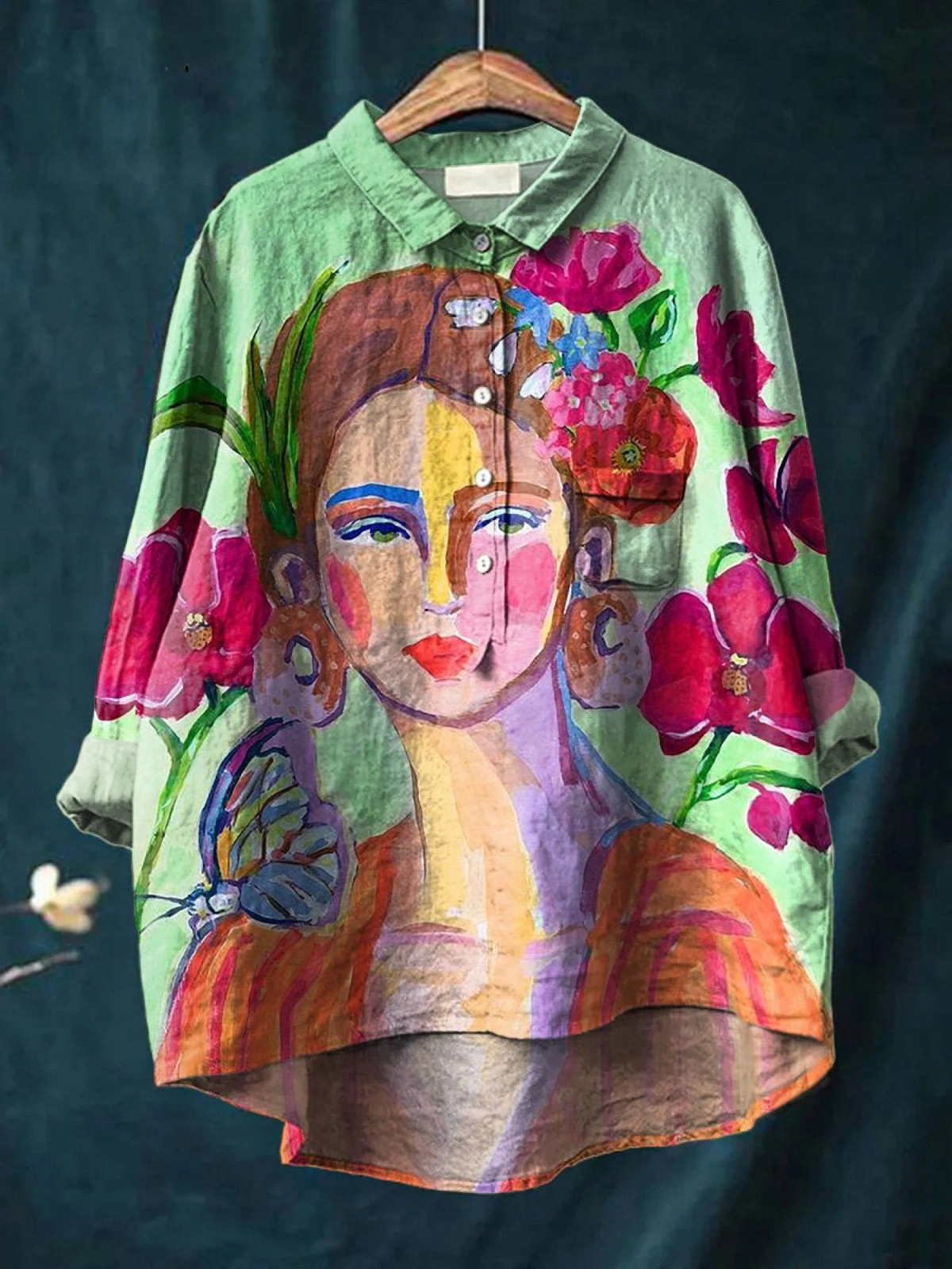 Annemarie | T-shirt casual da donna con ritratto in stile dipinto ad olio — 1