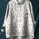 Ilse | Blusa casual da donna con motivo floreale primaverile rosa — 1