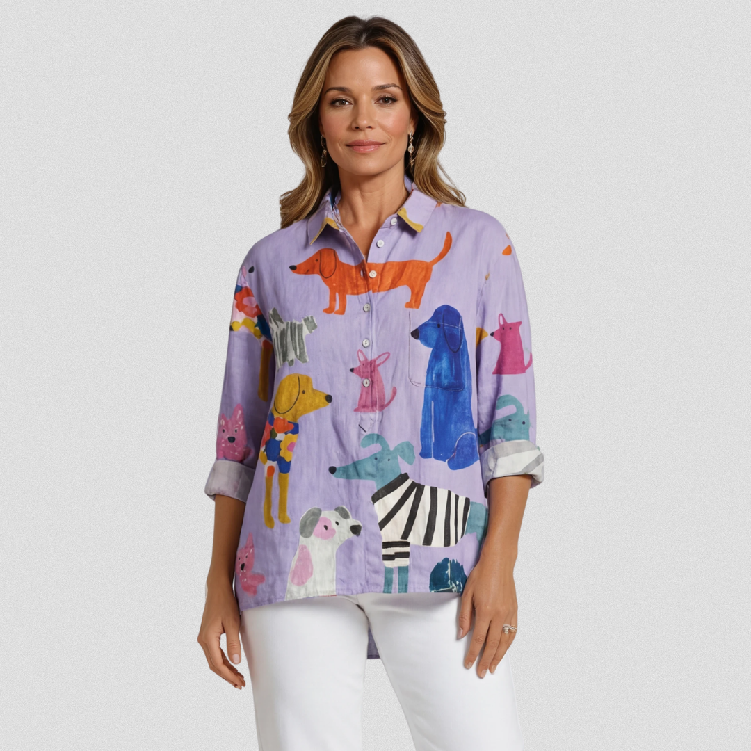 Gunda | T-shirt casual con motivo di cani — 2