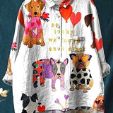 Judith | Blusa artistica con cuori e animali — 1