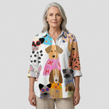 Lisa | Camicetta casual con cane cartone animato colorato — 2