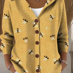 Lieselotte | Cardigan stampato con cappuccio — 3