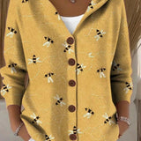 Lieselotte | Cardigan stampato con cappuccio — 3