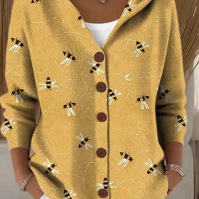 Lieselotte | Cardigan stampato con cappuccio — 3