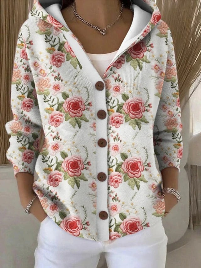 Lieselotte | Cardigan stampato con cappuccio — 6