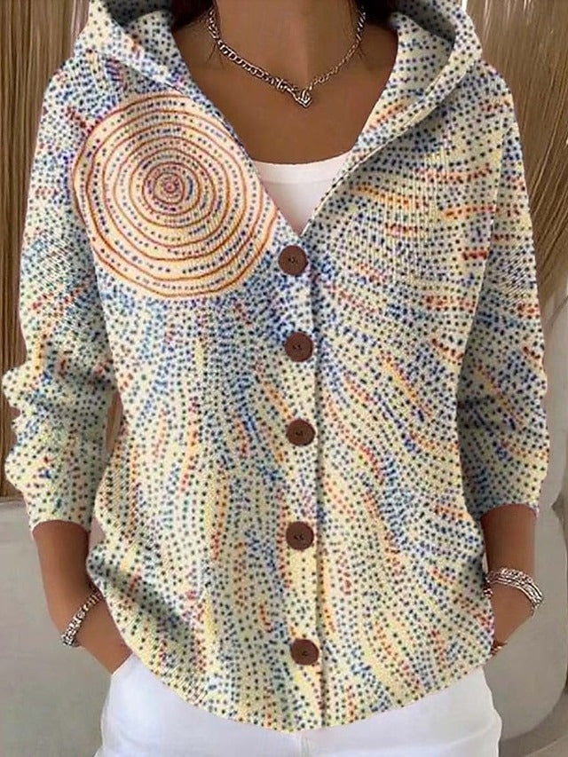 Lieselotte | Cardigan stampato con cappuccio — 7