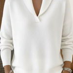 Frieda | Pullover con collo sciallato e scollo a V — 6