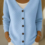 Ilse | Cardigan con trapuntatura a rombi e bottoni — 2