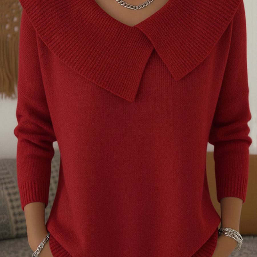 Ingrid | Comodo maglione con colletto risvoltato — 2