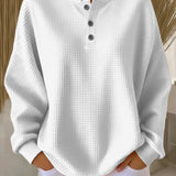 Elke | Felpa Henley con struttura waffle — 2