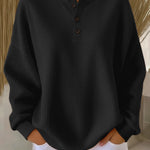 Elke | Felpa Henley con struttura waffle — 4
