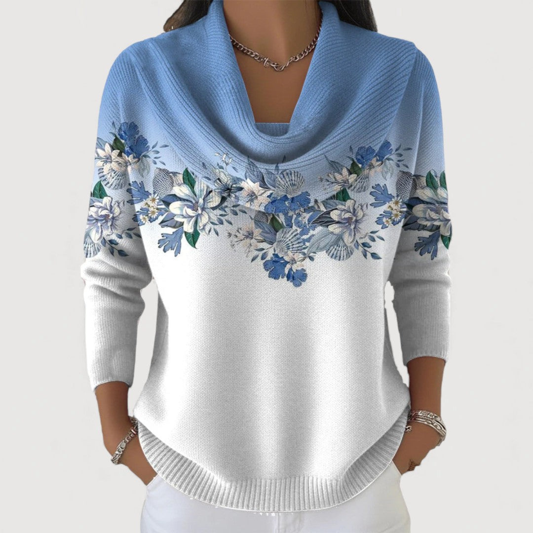 Johanna | Maglione dolcevita floreale — 1