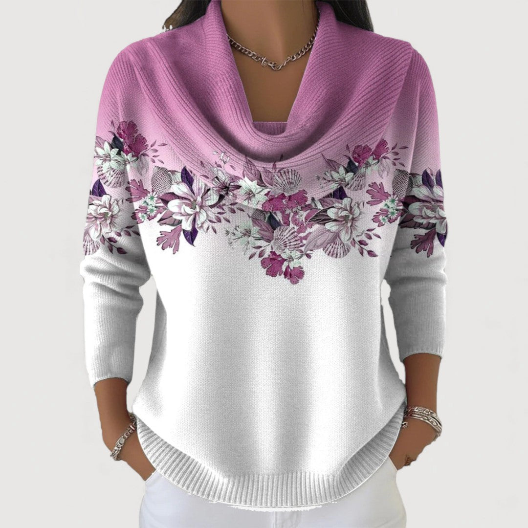 Johanna | Maglione dolcevita floreale — 2