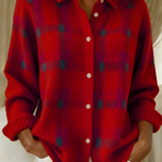 Klara | Giacca camicia in maglia a quadri — 2