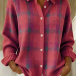 Klara | Giacca camicia in maglia a quadri — 3