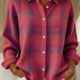 Klara | Giacca camicia in maglia a quadri — 3
