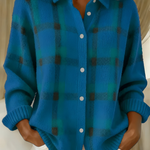 Klara | Giacca camicia in maglia a quadri — 6