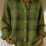 Klara | Giacca camicia in maglia a quadri — 7