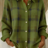 Klara | Giacca camicia in maglia a quadri — 7