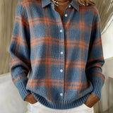 Klara | Giacca camicia in maglia a quadri — 8