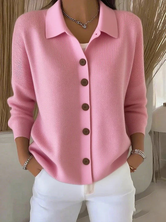 Ursula | Cardigan con collo sciallato e bottoni — 2