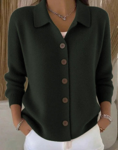 Ursula | Cardigan con collo sciallato e bottoni — 3
