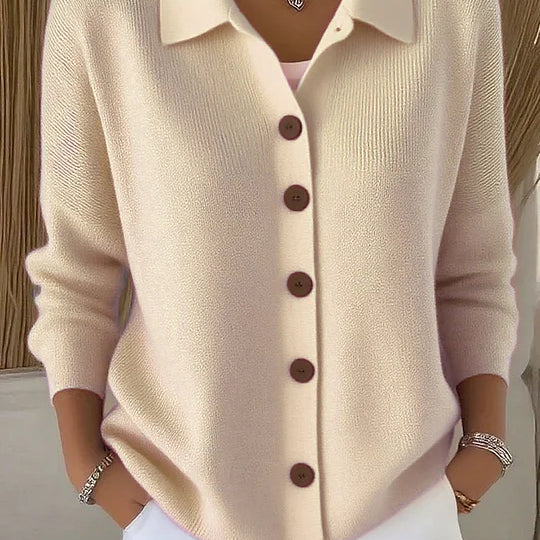 Ursula | Cardigan con collo sciallato e bottoni — 4