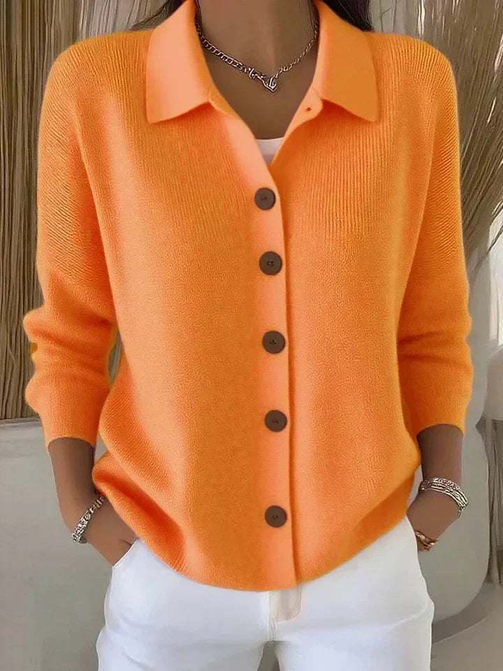 Ursula | Cardigan con collo sciallato e bottoni — 5