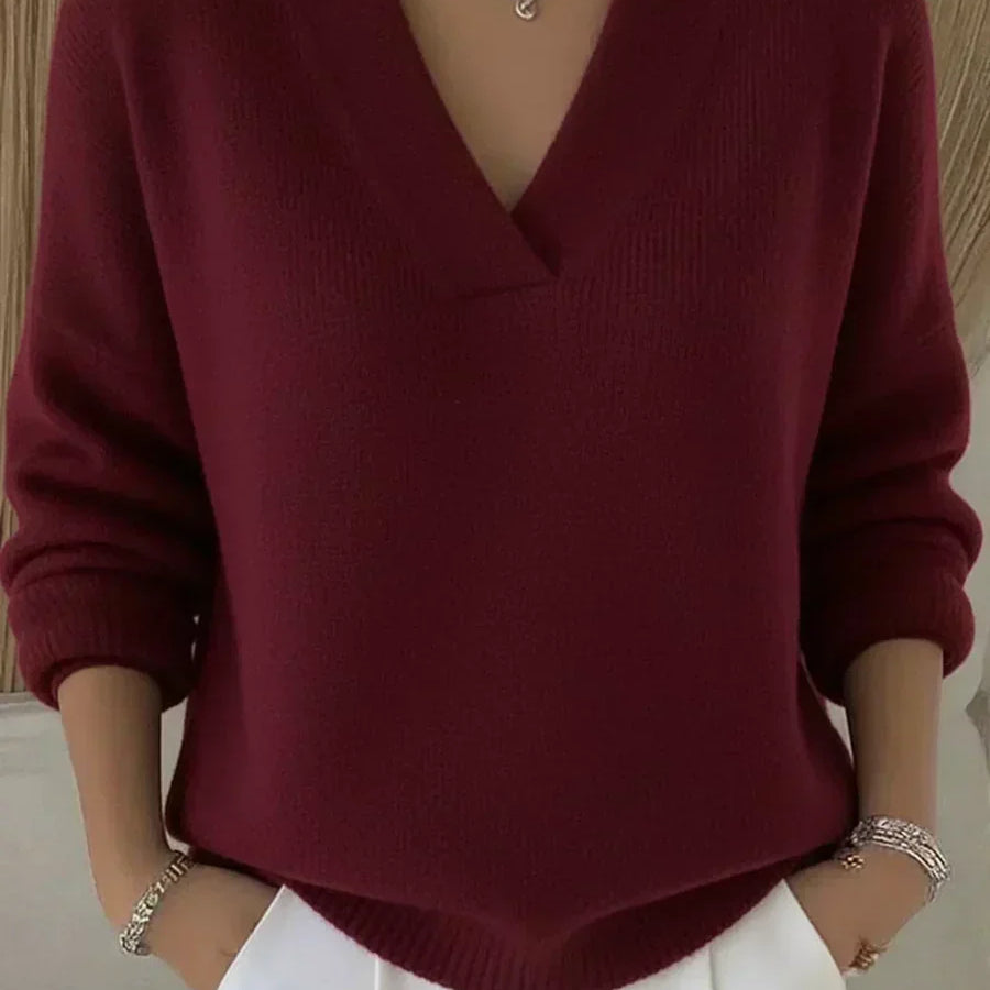 Erika | Maglione ampio con scollo a V — 1