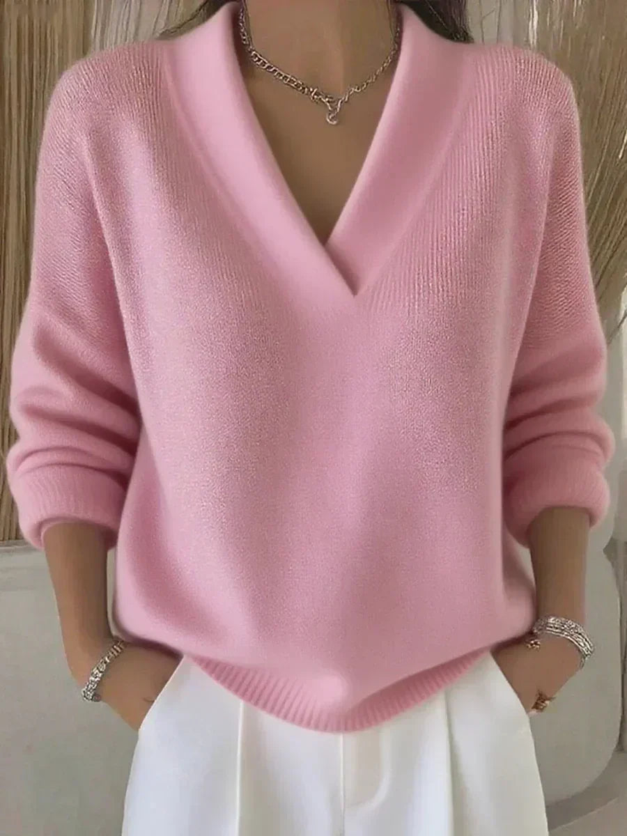Erika | Maglione ampio con scollo a V — 2