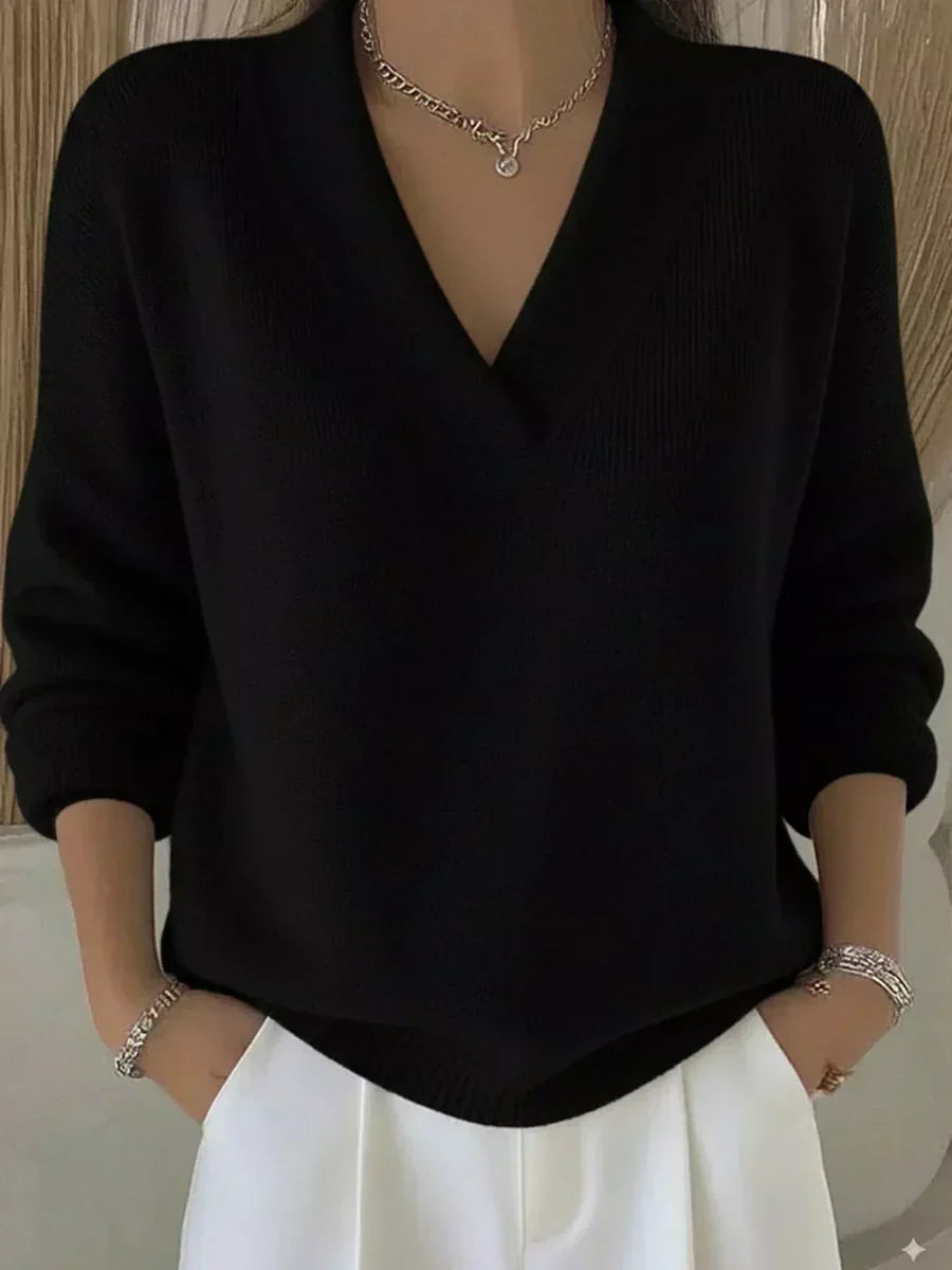 Erika | Maglione ampio con scollo a V — 4